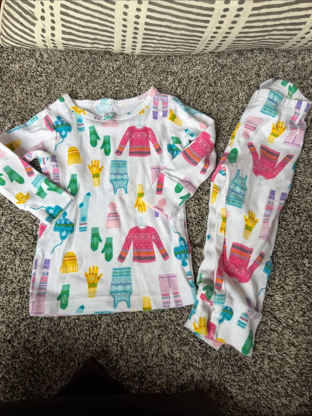 Carters cotton long sleeve pajama set size 9m